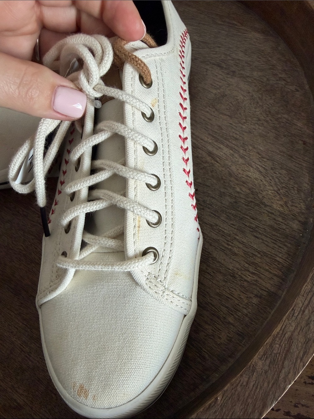 Keds Baseball Stitch Canvas Sneakers NWT -AS IS - Picture 8 of 9